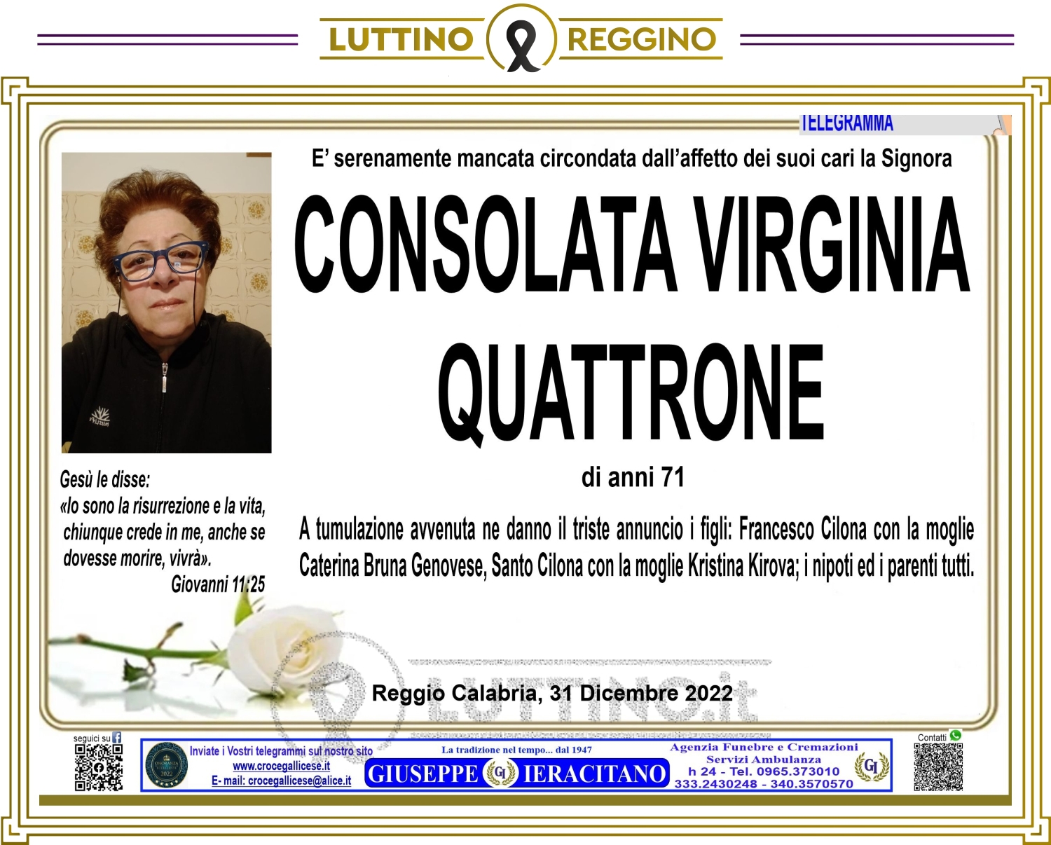 Consolata Virginia  Quattrone 